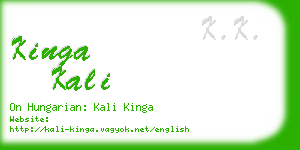 kinga kali business card